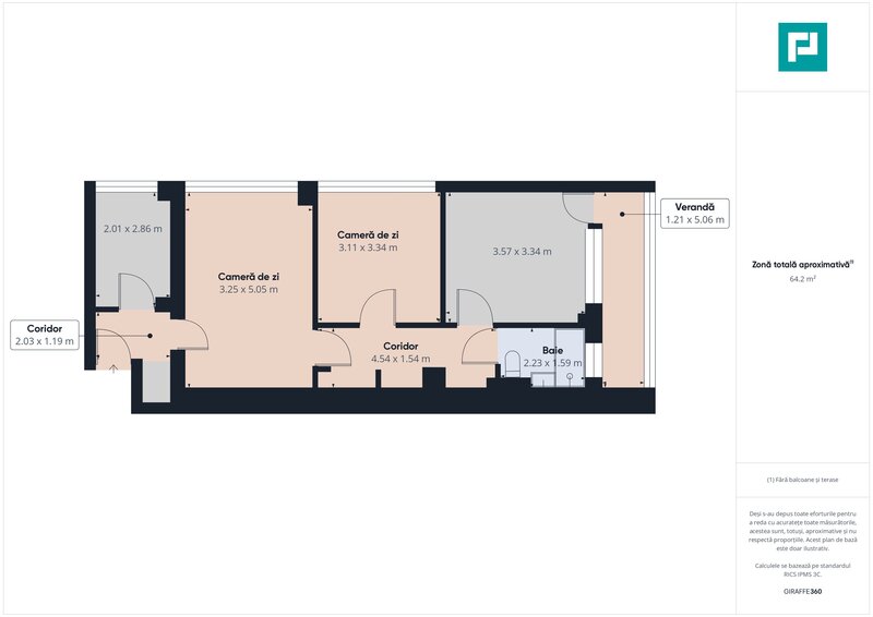 Apartament 3 camere la 3 minute de metrou Piata Iancului